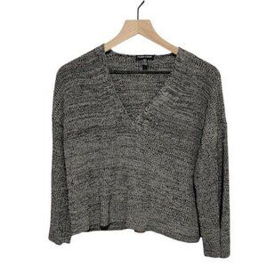 Eileen Fisher Black Tencel Long Flare Sleeves Size XXS